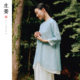 原创夏新品 新中式 飘纱水波纹国风上衣茶服31521239B 风漪 生姜