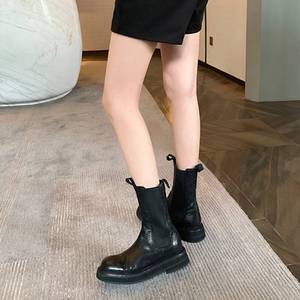 惠州市津润鞋业有限公司葡萄妈2023新款马丁靴褶邹短靴索菲亚小姐