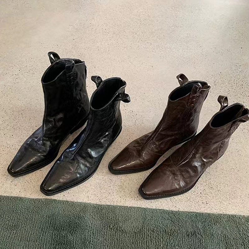 惠东县大岭镇启辰鞋厂2025葡萄妈~秋冬时髦尖头V口复古牛仔瘦瘦,女鞋,时装靴,淘宝优惠券,粉丝福利购,淘宝优惠卷