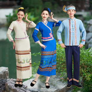 西双版纳傣族服装工作服泰国风情泼水节服饰 泰国裹裙筒裙女套装