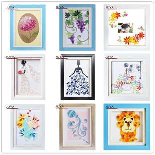 俊雅第一季300G厚型衍纸线稿图底卡配套衍纸直接制作可配专用画框