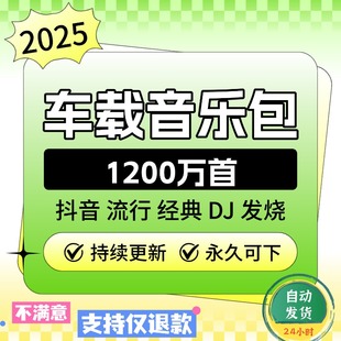 2025年车载无损音乐下载包音质flac抖音汽水MP3热门dj歌曲WAV MP4