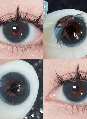 暗恋情结蓝色日抛10片装美瞳彩色隐形眼镜三明治工艺官方正品0xx