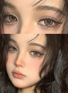 美瞳苹果酥半年抛年抛混血欧美隐形眼镜旗舰店正品官网EJLK