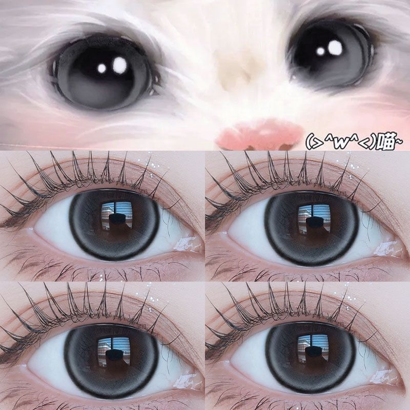 珍宝珠灰美瞳日抛30片大直径混血漫画狗狗眼隐形眼镜官方正品9xx