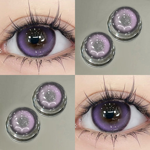 紫薯美姬美瞳半年抛大直径紫色混血感三明治隐形眼镜NF官方正品TN