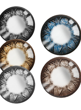 新款大花瓣美瞳隐形眼镜韩国网红同款混血小直径年抛美瞳2片装QL