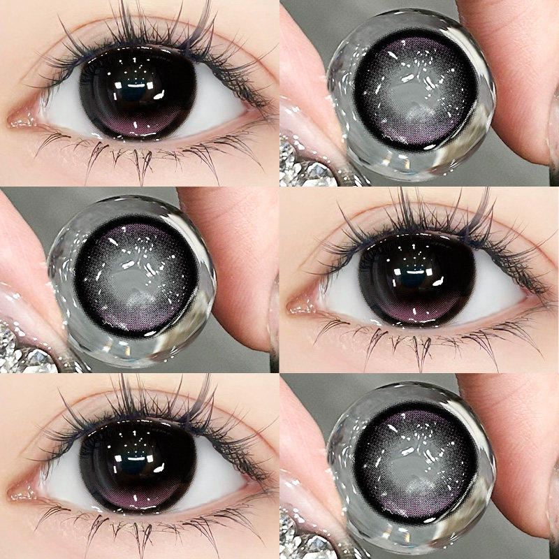 桃桃星冰乐紫色美瞳日抛30片混血大直径次抛隐形眼镜WF官方正品TN