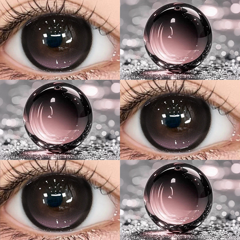 害羞泡泡糖美瞳半年抛混血紫色大直径新款隐形眼镜年抛WF带度数TN