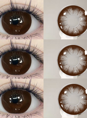 大美目棕美瞳半年抛自然棕色混血大直径年抛QF隐形近视眼镜正装TN