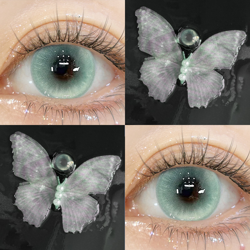 爱丽丝游绿绿色美瞳半年抛2片装大小直径隐形眼镜正品旗舰店0xx