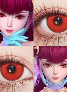 齐娜叶罗丽精灵梦cos红色美瞳日抛二次元官方旗舰店隐形眼镜泽yc