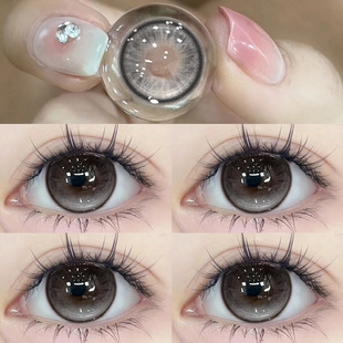 冰晶泪光美瞳半年抛黑灰色大直径2025新款隐形眼镜WF官方旗舰店TN