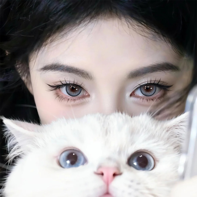 买一送一】满满碎光蓝美瞳一次性日抛大直径隐形眼镜正品官方EJLK