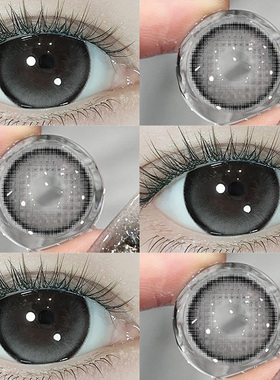 美瞳半年抛黑色大直径日常三明治工艺隐形眼镜官方正品旗舰店7xx