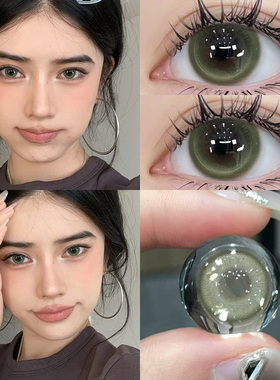 绿色美瞳半年抛亚裔泰式混血大直径WF隐形眼镜女正装官网旗舰店TN