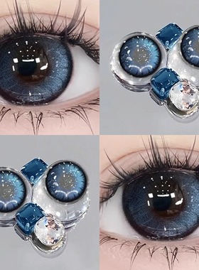 暗夜魔法蓝美瞳日抛30片蓝色混血一次性次抛隐形眼镜WF官网正品TN