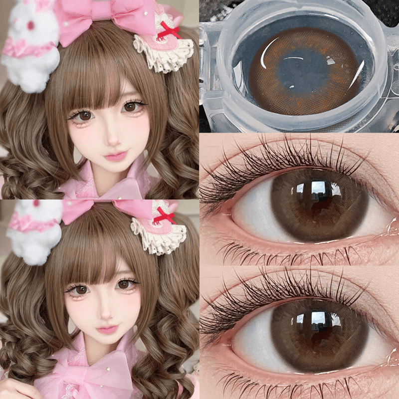 冰点朗姆棕色日抛美瞳30片少女心日常自然软镜片隐形眼镜正品0xx