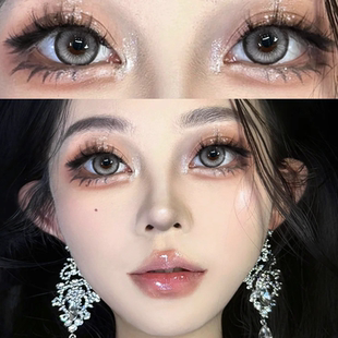 正品黑天鹅灰美瞳半年抛灰色混血大直径隐形眼镜女NF官方旗舰店TN