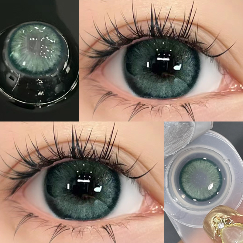 松石碧绿色cos美瞳半年抛混血款大直径隐形眼镜年抛WF正品官网TN