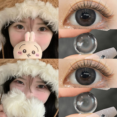 OVOLOOK奶油奥利奥黑色月抛美瞳2片大小直径隐形眼镜正品官方0xx