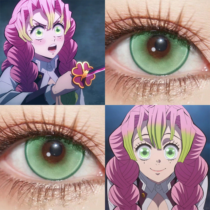 蜜璃cos鬼灭之刃时透无一郎富冈义勇cos美瞳日抛官网旗舰店泽yc