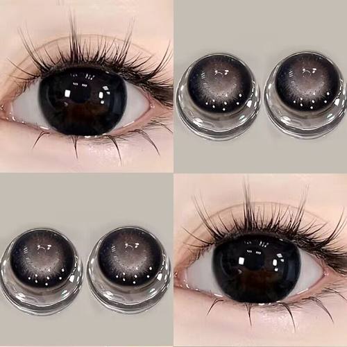 夏黑葡萄美瞳半年抛黑色大直径14.5mm隐形眼镜QF正装官网旗舰店TN
