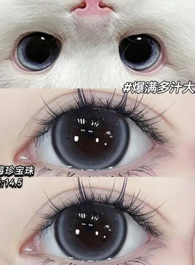 蓝莓珍宝珠美瞳日抛30片一次性隐形眼镜女大小直径布偶猫同款1xx