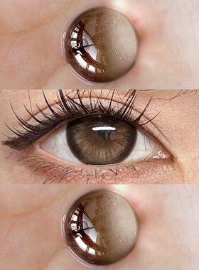 焦糖漫画棕美瞳日抛30片大小直径古早芭比瞳官网正品隐形眼镜6xx