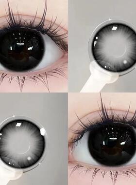 黑色美瞳日抛30片小直径清纯学生党素颜一次性隐形眼镜旗舰店8xx