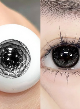 黑色美瞳日抛30片一次性小大直径近视隐形眼镜自然WF官方旗舰店TN