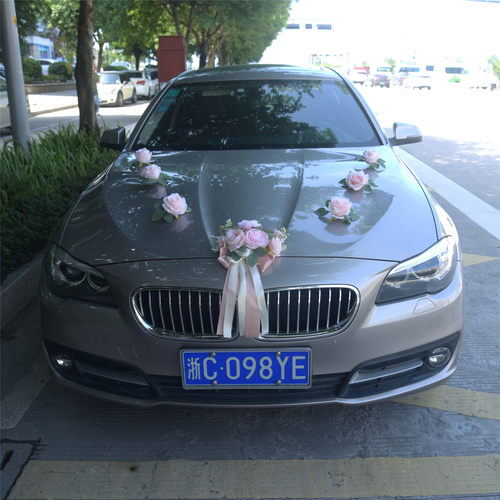 喜连连永恒天使 136婚车装饰车头花结婚用品婚庆主婚车布置套装副