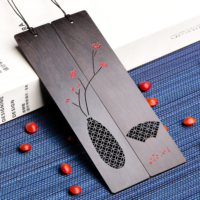 书签套装复古风纪念品送老师小学生用生日礼物古典中国风文艺木质镂空