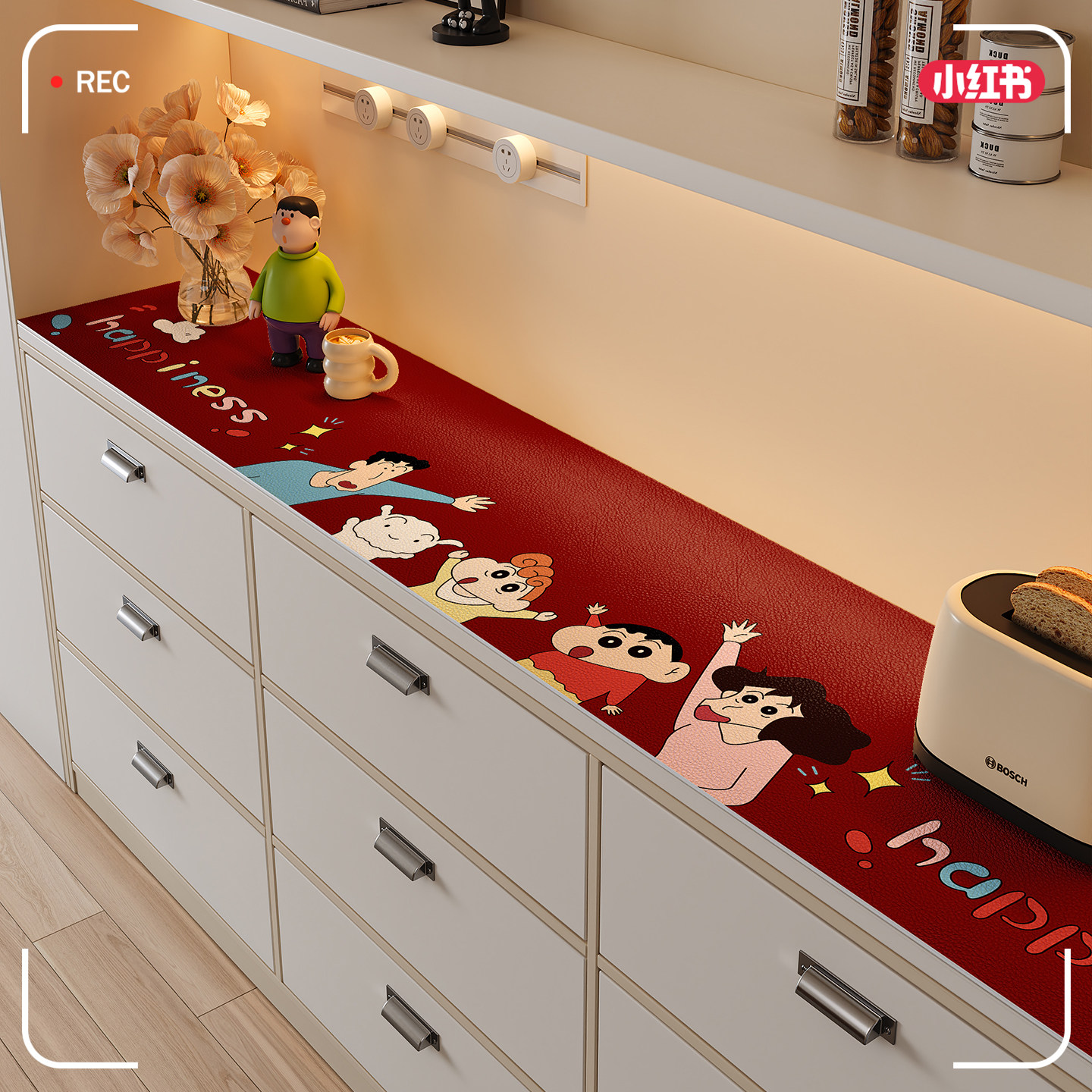 轻奢高级感2026新款喜庆餐边柜垫防水防油防刮台面保护套四季通用,居家布艺,桌布,淘宝优惠券,粉丝福利购,淘宝优惠卷