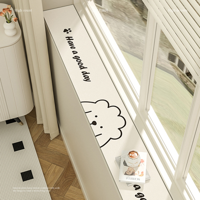 2024新款卡通飘窗垫窗沿硅藻泥防滑吸水垫四季通用阳台改造飘窗垫