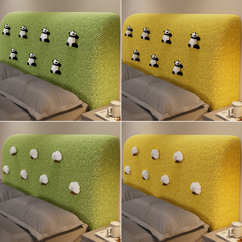 【软乎乎】泰迪绒全包床头套罩