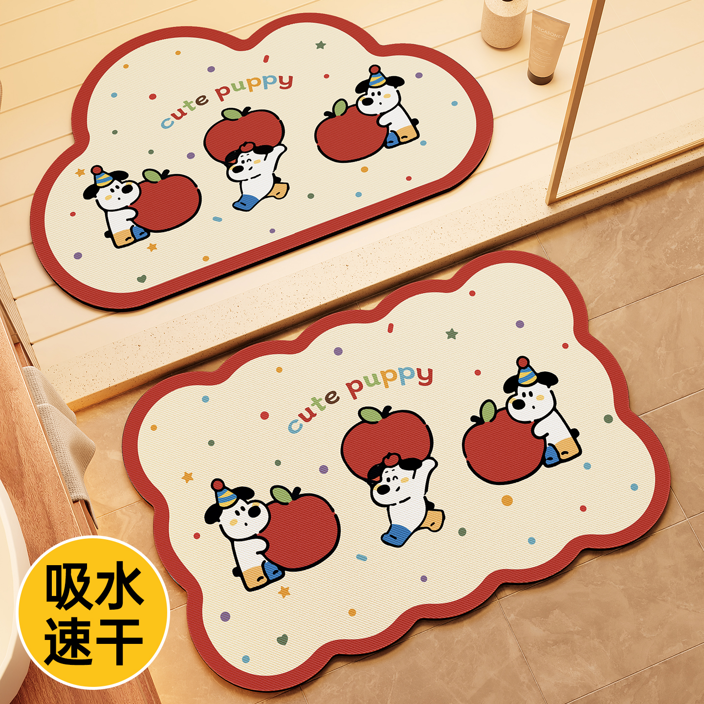 浴室防滑垫吸水速干2026新款进门脚垫卫生间地垫家用耐脏洗漱台垫