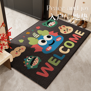 2024新款 入户门地垫耐脏防滑家用进门地垫法尔曼绒玄关地毯脚垫子