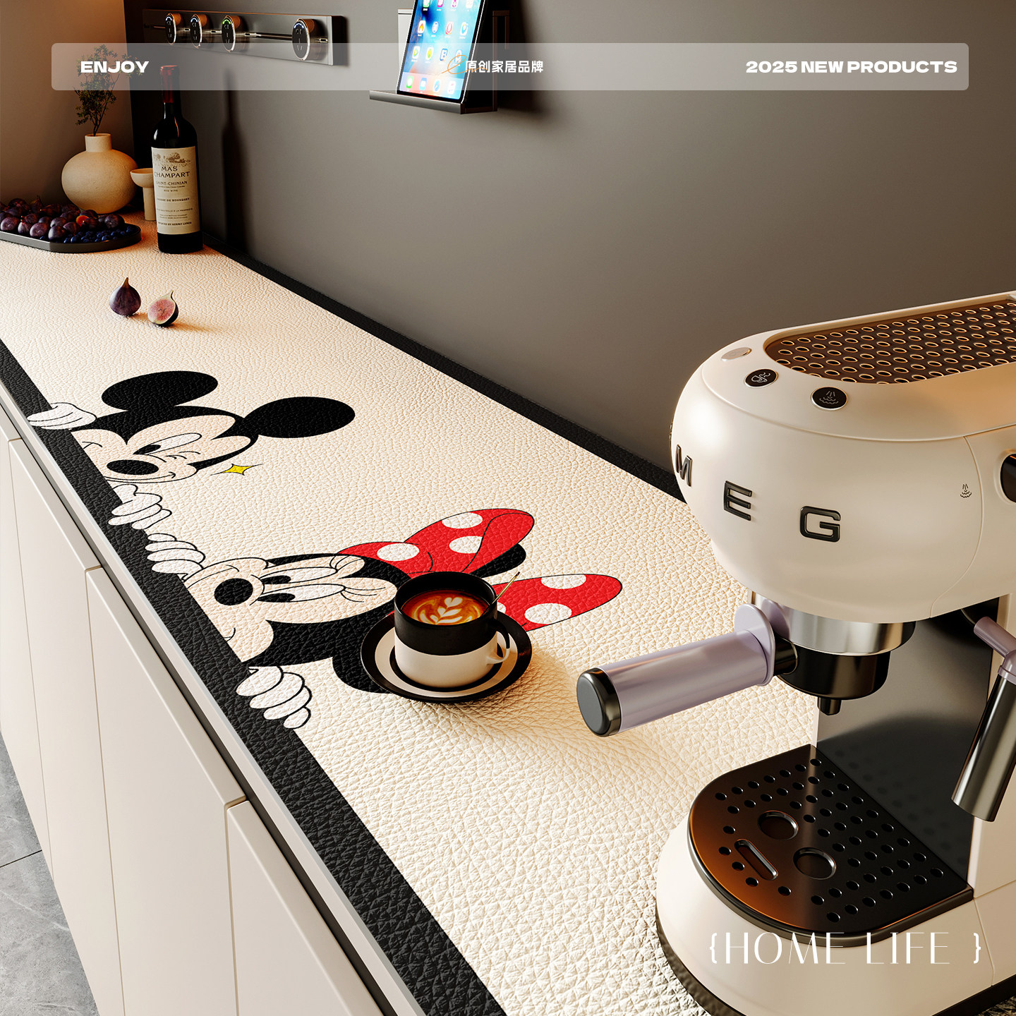 2026卡通高级感加厚桌垫电视柜餐边柜酒柜玄关柜垫台面保护防尘垫