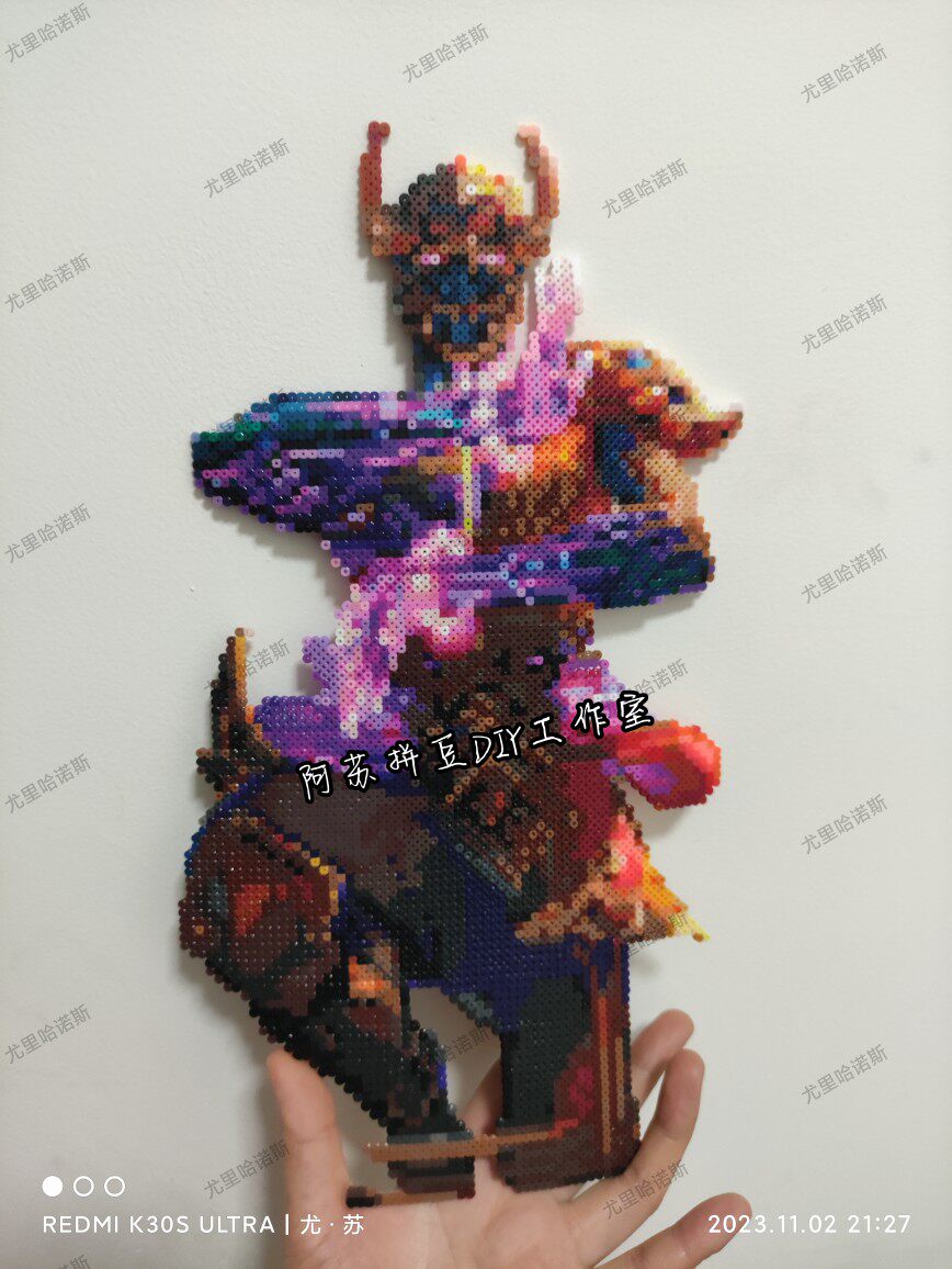 英雄联盟lol英雄形象周边手办 定制杯垫DIY钥匙扣冰箱贴 阿苏拼豆