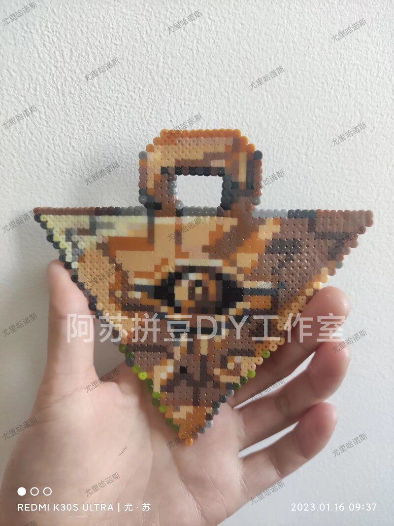 游戏王周边手办千年积木DIY手工定制 装饰相框摆件 阿苏拼豆