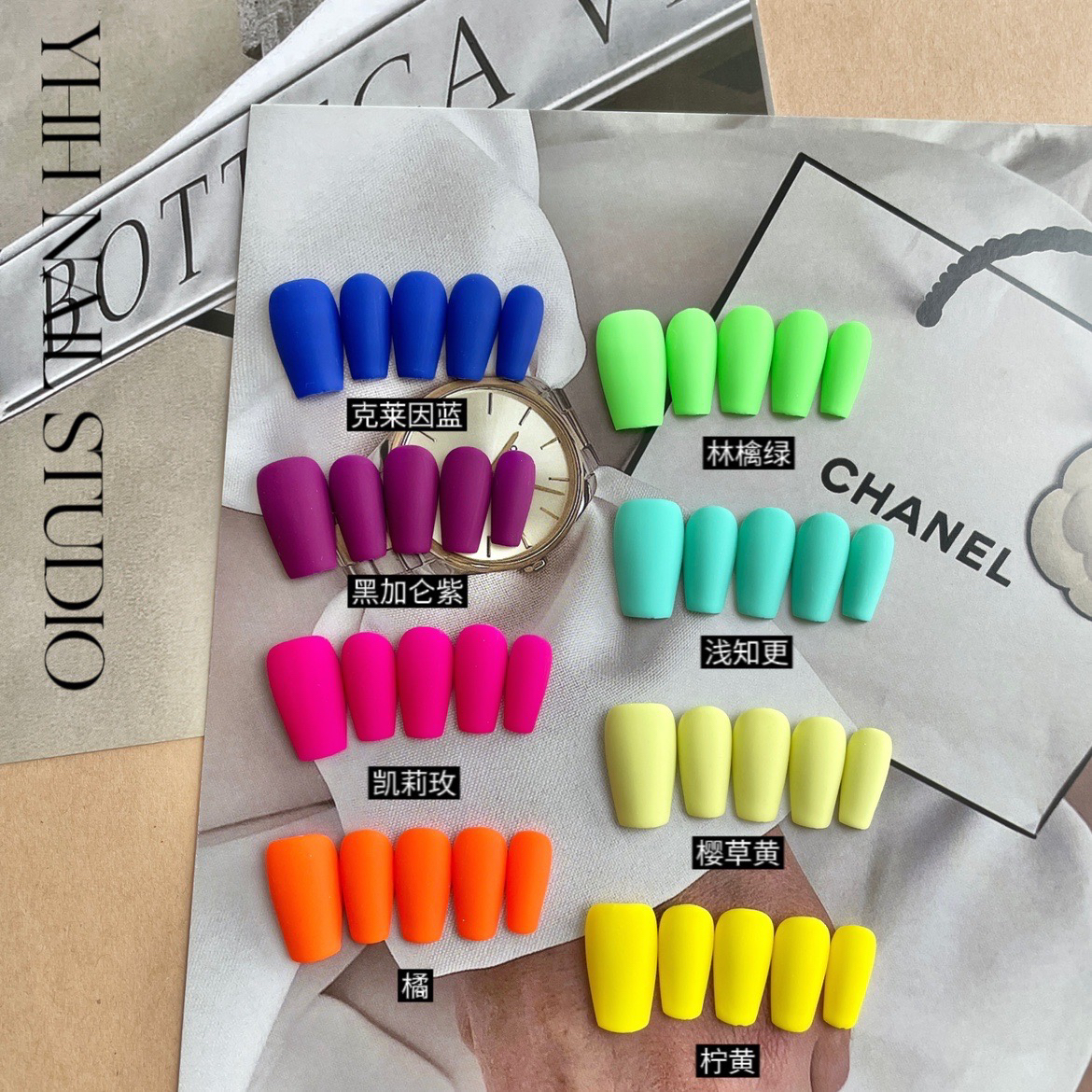 YHH樱禾 美甲色胶 荧光色强势来袭 超美特推罐装甲油胶1g分装美甲