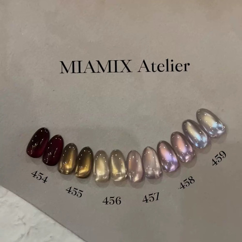 【MIAMIX Atelier】2024新猫眼454-459甲油胶1g(不送磁石不送笔)