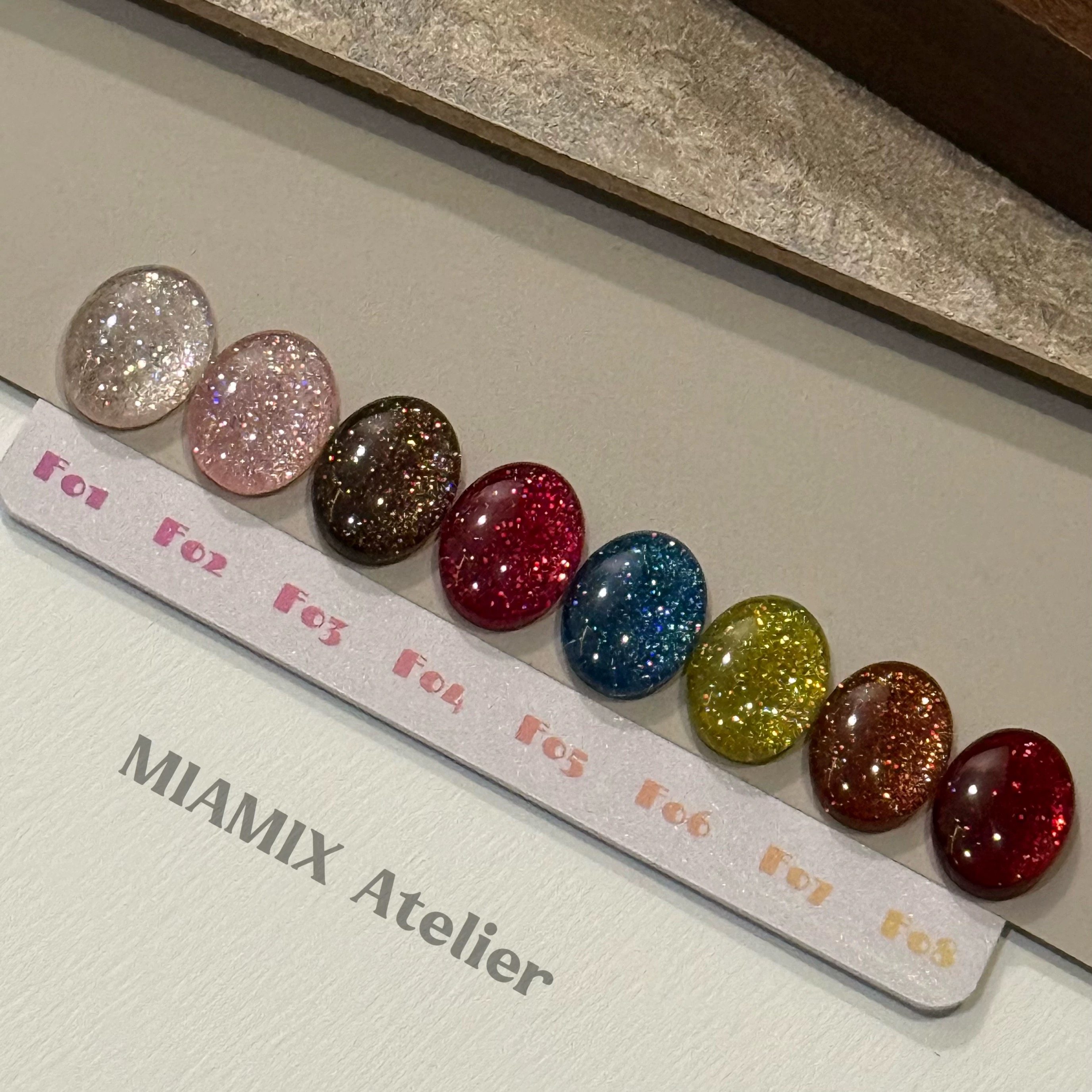【MIAMIX Atelier】闪粉甲油胶F01~F08美甲分装1g
