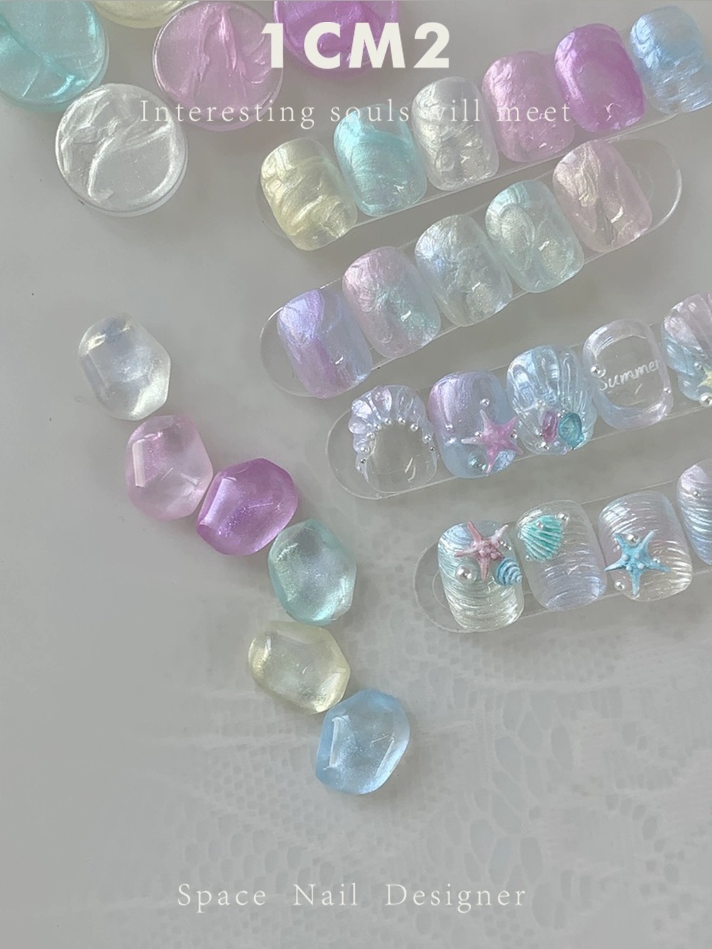 1CM2原创美甲经典梦幻肌理甲油胶夏季丝绸造型胶一代二代 分装1g