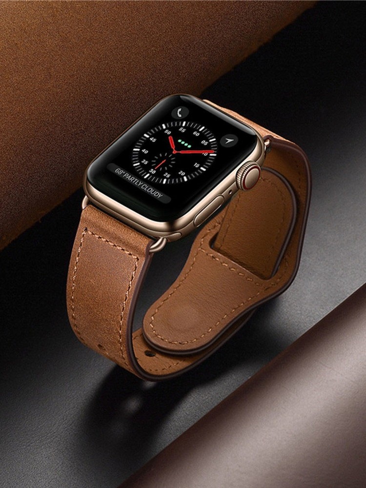 watch6表带男女款中性watch5皮带苹果手表se432皮质表带40/44/41/45mm