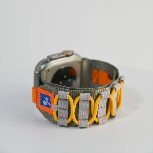 适用applewatch9表带苹果手表s7/6/se个性撞色iwatch S8尼龙魔术贴表带ultra回环魔术贴运动夏天透气腕带男女