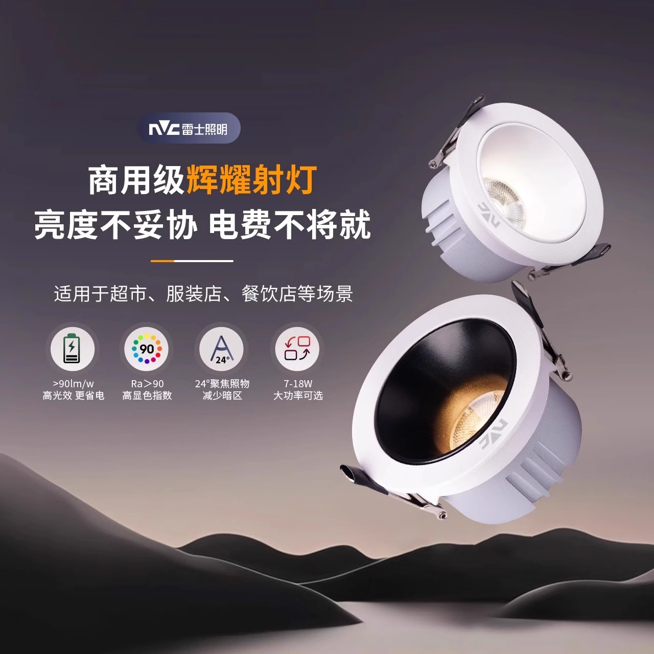 雷士照明大功率辉耀射灯