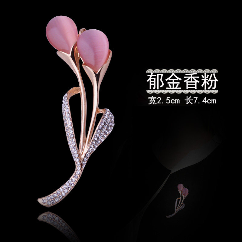 郁金香胸针胸花别针时尚简约女韩国大衣外套开衫毛衣复古百搭配饰在类目 饰品/流行首饰/时尚饰品新, 胸针中 - 来自Buy2taobao.com提供专业的淘宝代购服务