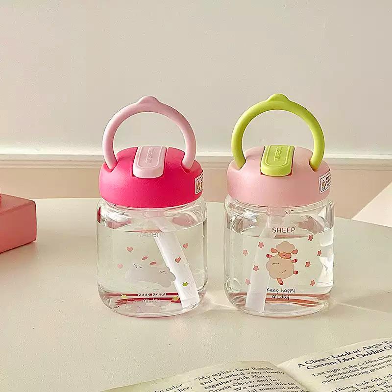 新款小巧玻璃杯女生可爱便携口袋水杯直饮耐高温防漏吸管杯礼品